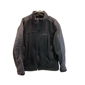 Marmot Men's Soft Shell Gore Windstopper Hooded Full Zip Jacket Black Large
